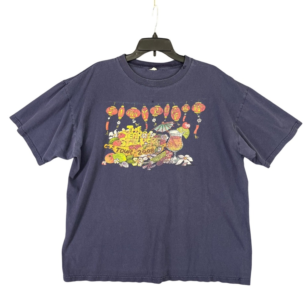 Jimmy Buffett Tour 2008 T-Shirt Mens XL Double Sided Graphic Concert Fan Merch